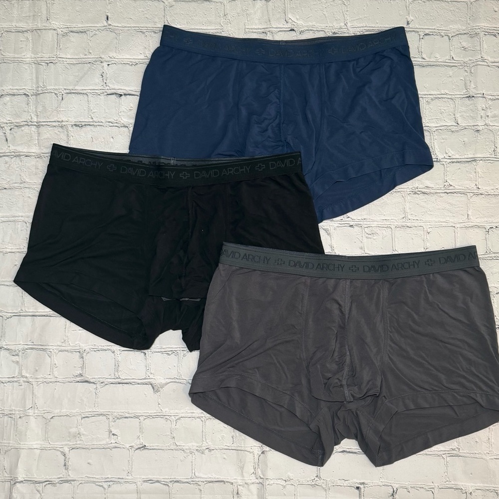 David Archy Men's Dual Pouch Ultra-Soft Modal Trunks size M